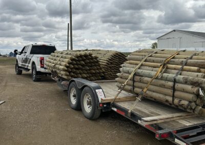 Fence Post Delivery - Holt Sales, Alberta